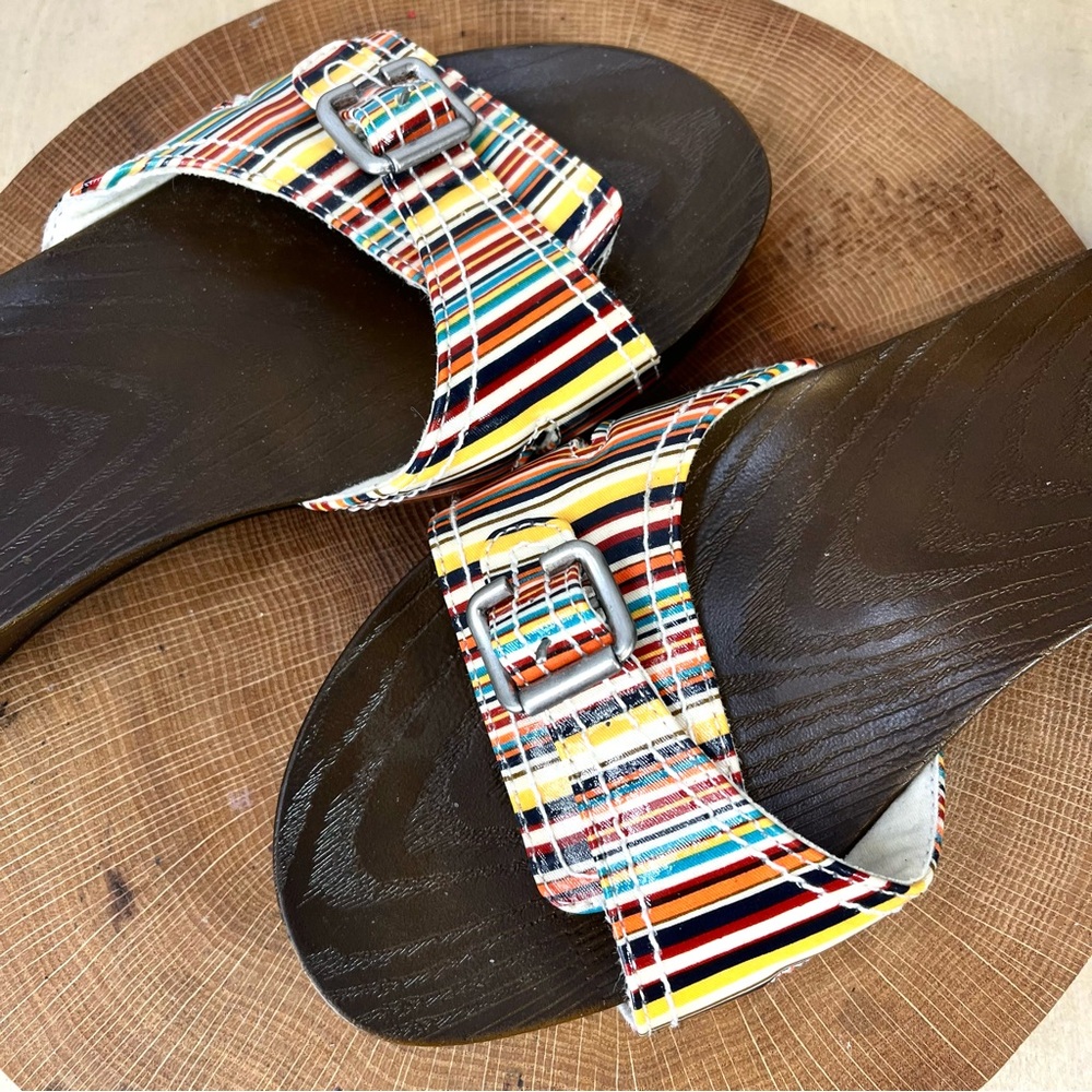 NWOT Dr. Scholl’s Advanced Comfort Series Striped Slide Sandals Women’s Size 11